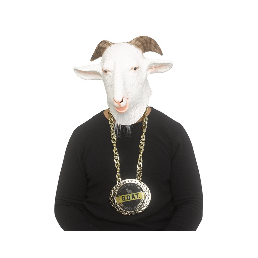 Adults G.O.A.T Costume Instant Kit Goat Mask Medallion Funny Fancy Dress