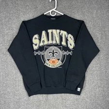 Vintage 90s New Orleans Saints Sweatshirt Mens Large Black  Logo 7 NFL