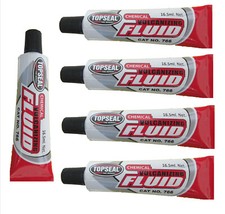 Topseal Fast Drying Vulcanizing Cement Fluid Tyre Repair Glue 16.5ml Tubes x 5 