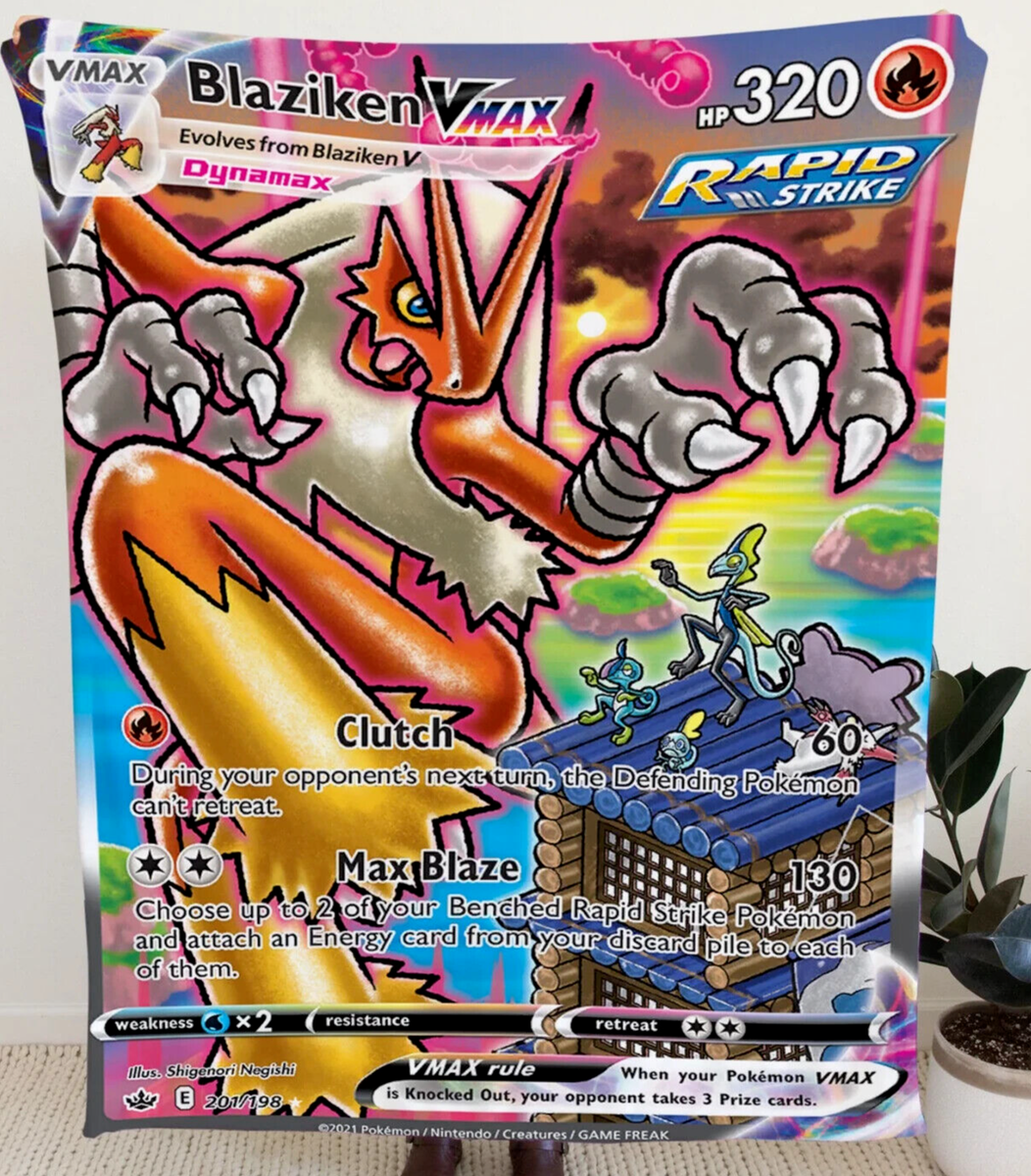 Read Blaziken Vmax 201/198 Alternate Art Pokemon Chilling Reign Large  BLANKET