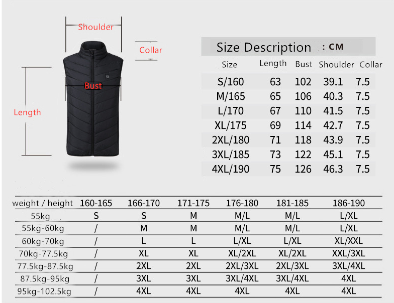 Hilipert Heated Vest, Hilipert Unisex Heated Vest, Dotmalls Warming