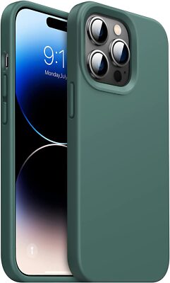 Compatible With iPhone 14 Pro Silicone Case 6.1 inch (Forest Green)