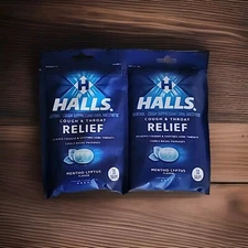 2 Pack Halls Triple Soothing Action Cough Drops, Mentho-Lyptus, 30 Ct Exp / 26