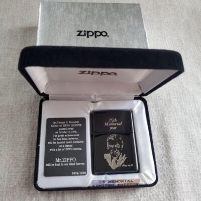 Limited Edition Black Zippo Lighter 25th Anniversary George B