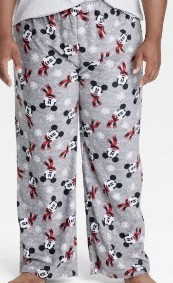 DISNEY Mickey Mouse Snowflake Winter Micro Fleece Pajama