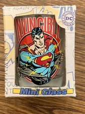 Vintage DC Comics Originals Superman Invincible Mini Glass New In Box
