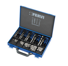 KIT SET ASSORTIMENTO RIPARAZIONE RIPRISTINA FILETTI M5 -M12 INOX CODICE E010