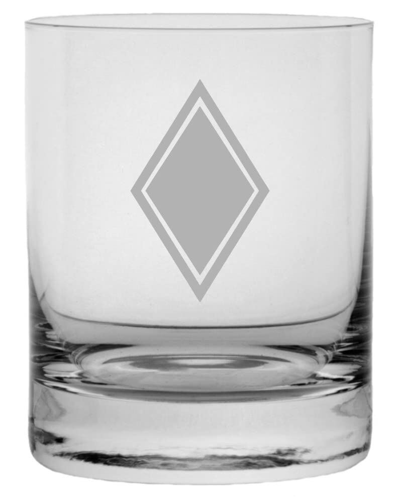 5th Infantry Division Military Etched 11oz Crystal Whisky Glass-image