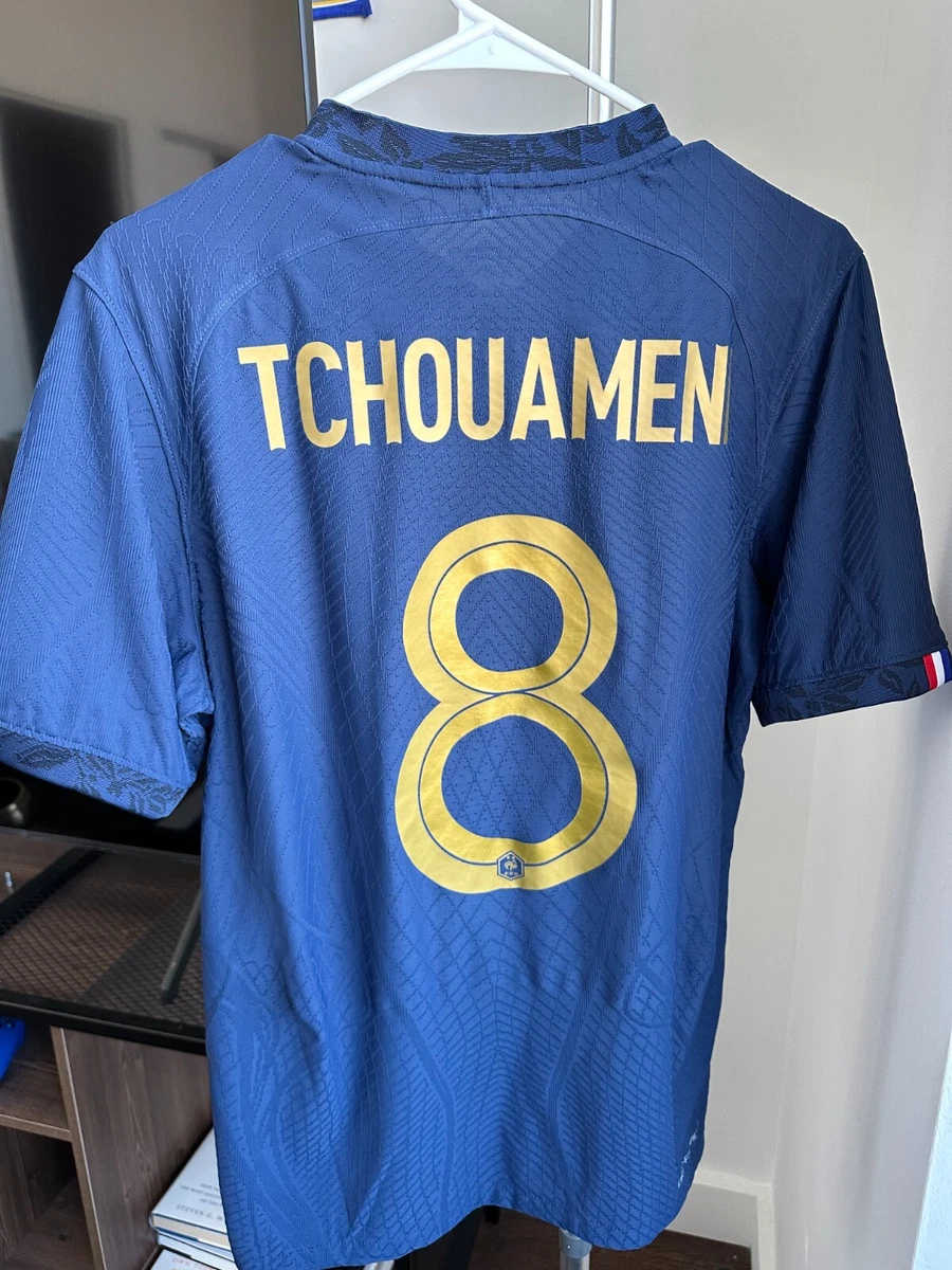 TCHOUAMENI #8 France Home Authentic Jersey World Cup 2022