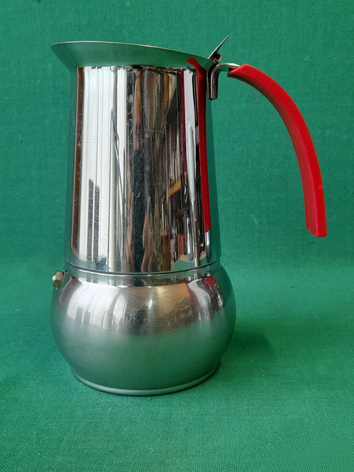 VINTAGE GB KITTY EXPRESS 6 CUPS STAINLESS STEEL 18/10 GUIDE BERGNA COFFEE MAKER. BA72