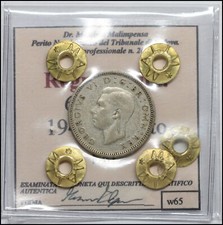 Moneta inglese Gran Bretagna 6 Pences 1944 in Argento Re Giorgio VI Inghilterra