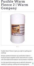 Warm Company Fusible Warm Fleece 2 Soft Fleece Fusible Double Sided 1.5 Mt Piece