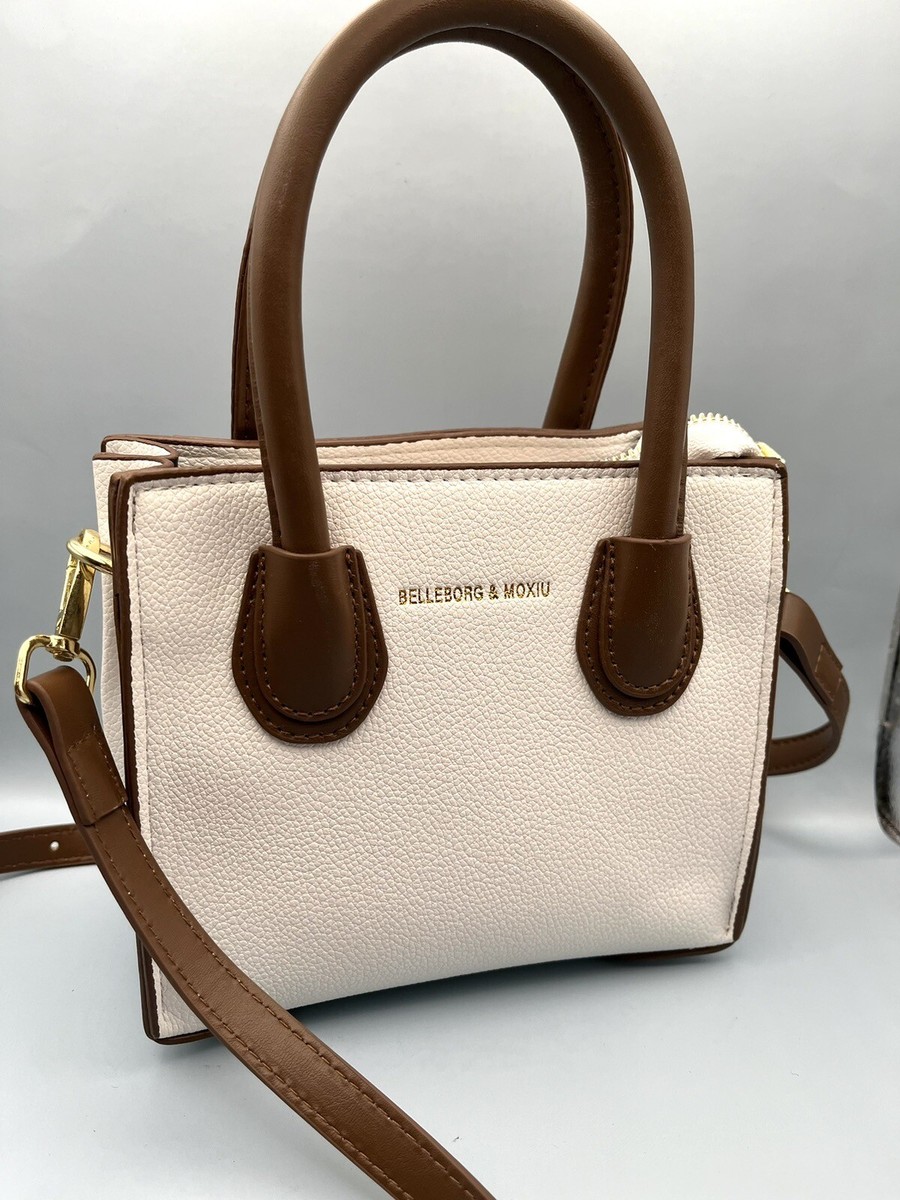 Cute Belleborg & Moxiu Womans Handbag Crossbody Bag White And