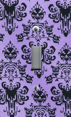 DISNEY HAUNTED MANSION PURPLE BLACK N Light Switch Plate Wall Outlet Plug Cover 