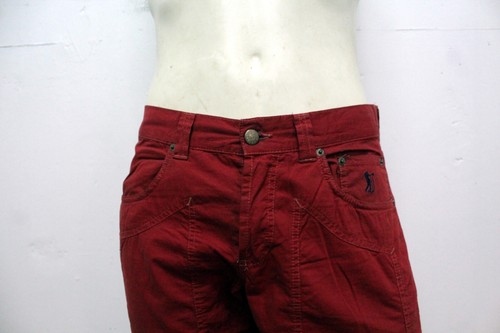 Jeckerson Jeans Uomo Pantalone Taglia 46 Rosso Pant Pants Regular In Cotone Logo - Foto 2 di 18