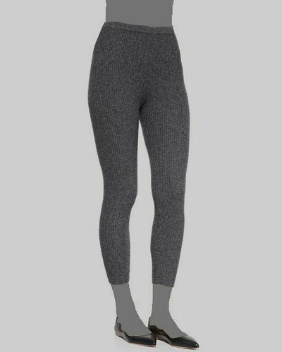 $275 Neiman Marcus Women's Gray Ribbed 