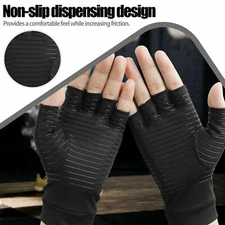 1 Pairs(2pc) Copper Arthritis Compression Gloves Hand Support Joint Pain Relief