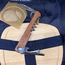 wine/cheeseNew picnic set Harry & David  travel Compact Tri-fold  for 2 (jt7)