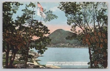 Glimpse Sugar Loaf Mountain Consuk Island Hudson River NY DB Postcard Unposted