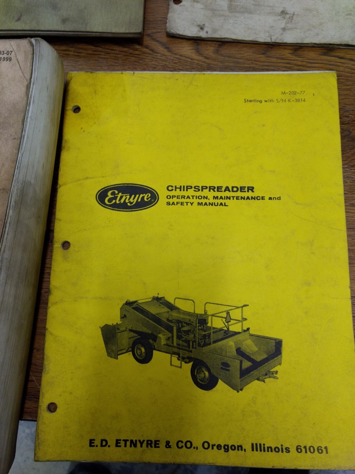 ETNYRE CHIPSPREADER OPERATION, MAINTENANCE, SAFETY MANUAL eBay