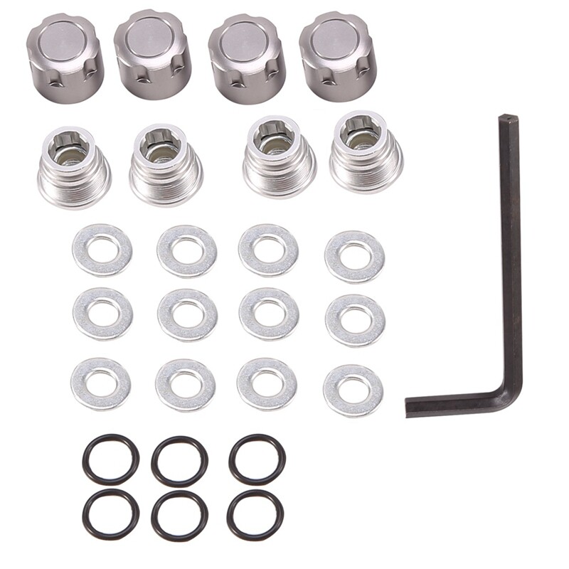 8PCS Aluminum Center Lock Metal Wheel Caps Nuts for Axial SCX10
