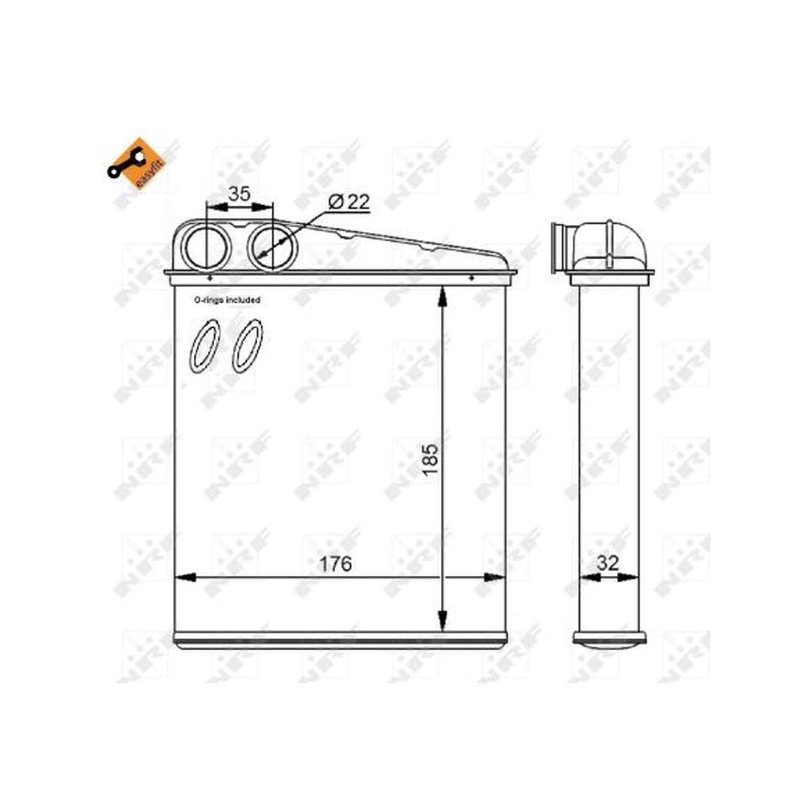 Interior Heating Heat Exchanger Fits VW Tiguan 2.0 TDI 4motion NRF 54271 - Image 87
