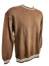 Goodfellow  Co Men's Relaxed Fit Brown Crewneck Pullover Cotton Sweatshirt