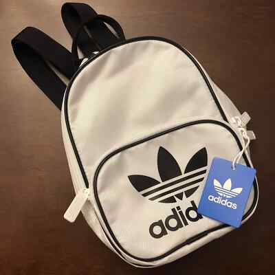 MINI RUCKSACK Adidas Originals NEU Santiago weiß schwarz Logo Neu mit Etikett süß Tasche Handtasche