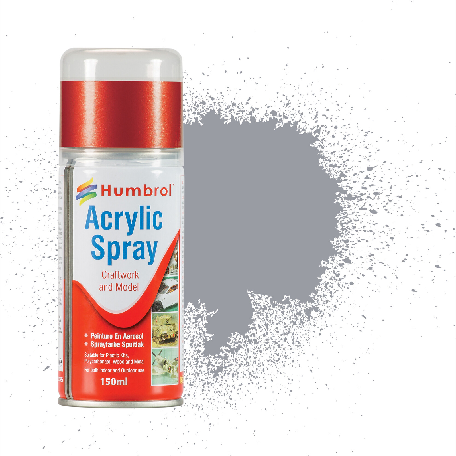 Humbrol AD6064 No.64 Grey Matt Acrylic Spray Paint