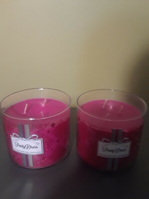 BBW 3-wick Candles Party Dress Lot of 2 | eBay