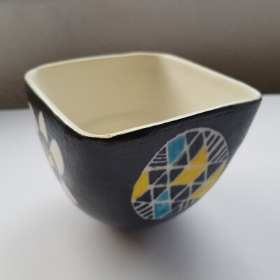 Malcolm Moor Art Pottery Studiokeramik Porzellan Schale Modernist Motiv England