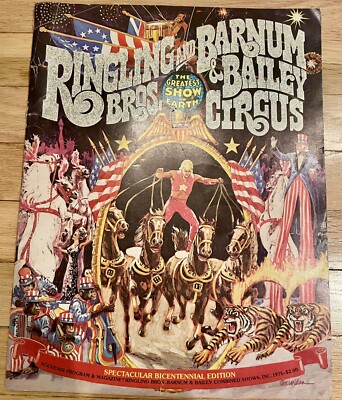 Vintage 1975 Ringling Bros Barnum & Bailey Circus Souvenir Program