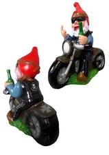 Garden Gnome Motorbike, rocker, heavy metal   Made in Germany