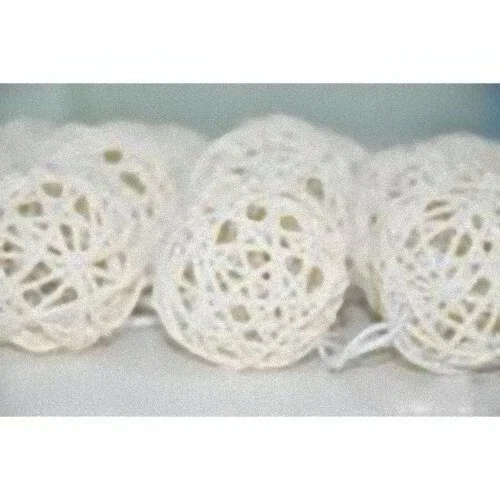 White Cane Rattan Ball String Light Wedding Balcony Room Deck 10m LONG 100 Ball