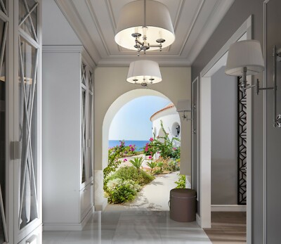 3D Arch Garden KE1580 Wallpaper Mural Self-adhesive Removable Sticker Bea