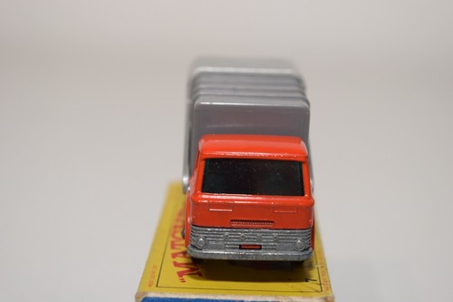 Camión de basura B8 1:60 3 pulgadas 3 pulgadas Matchbox Lesney 7 naranja gris... - Imagen 4 de 10