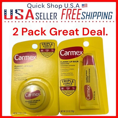 Carmex Classic Medicated Original Flavor (Pack of 2)