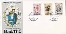 1981 Lesotho FDC cover Royal Wedding Lady Diana and Prince Charles (A version)