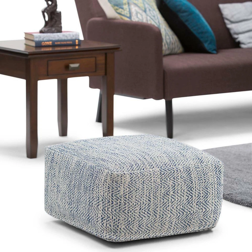 Nate 20-inch Square Pouf - Image 2 of 4