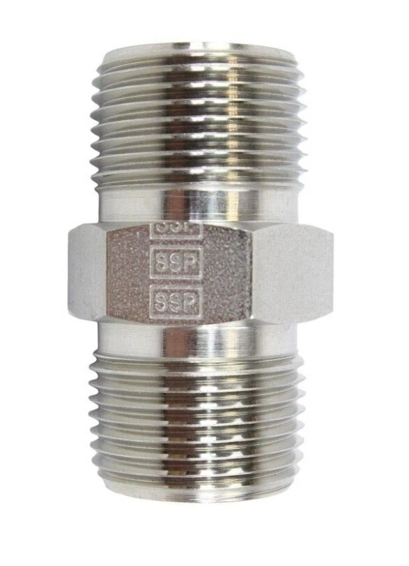 1/4 x 1/4 MNPT 316ss Hex Nipple Fitting SSP TruFit ISST4HN - Image 2 of 2