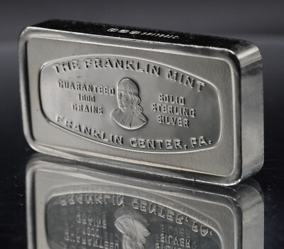 1970 B&T Twin Falls Idaho Franklin Mint 2oz 925 Silver bar C5123