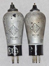 TELEFUNKEN RES094 COPPIA TUBI ABBINATI TESTATI H406D RADIO D'EPOCA febbraio 1938