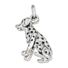 Dalmatian Dog Breed 3D 925 Solid Sterling Silver Charm MADE IN USA