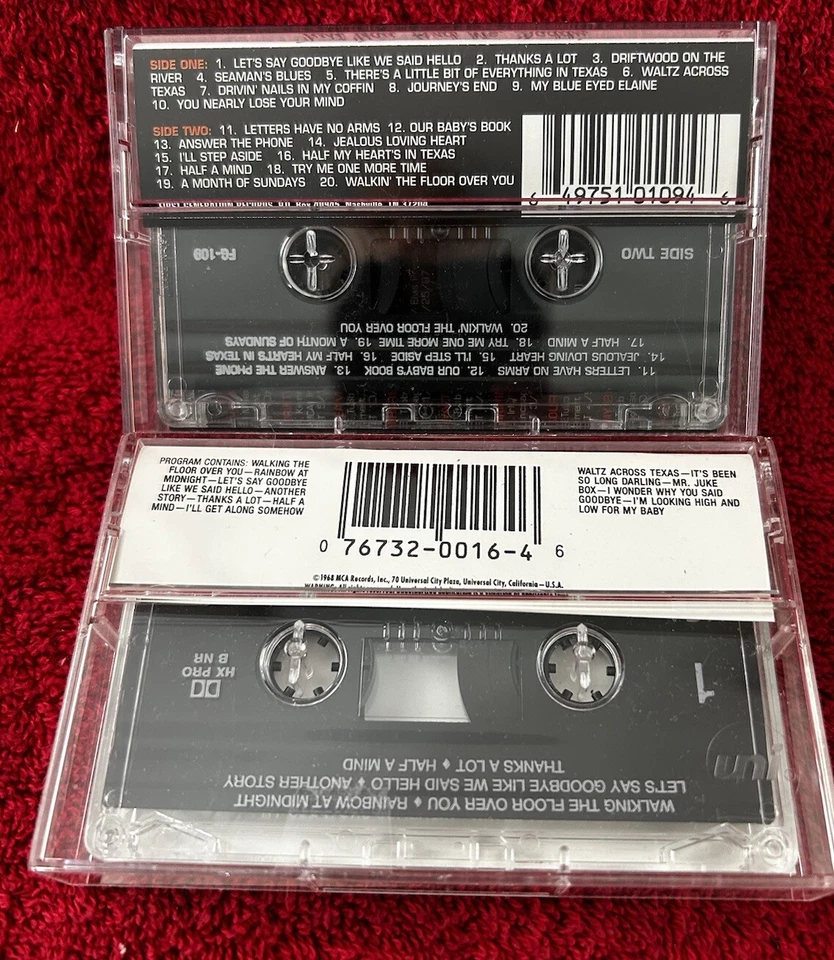 Ernest Tubb Loretta 2 Cassette Lot Greatest Hits Justin Just You and Me Daddy - Image 2 of 2