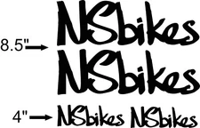 Custom NS Bikes Frame Decal Set. Pick Your Color. USA Seller!