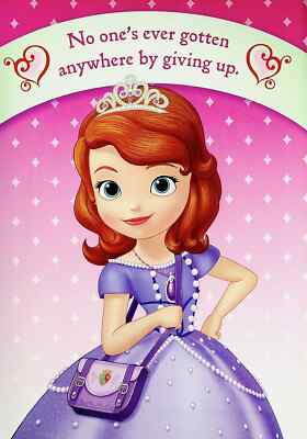 Sofia the First No Ones Gotten Anywhere By Giving Up Disney Mini Poster 7.5''x11''