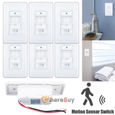 6X 110V Motion Sensor Light Switch, 180° View Occupancy Wall Sensor Switch Light