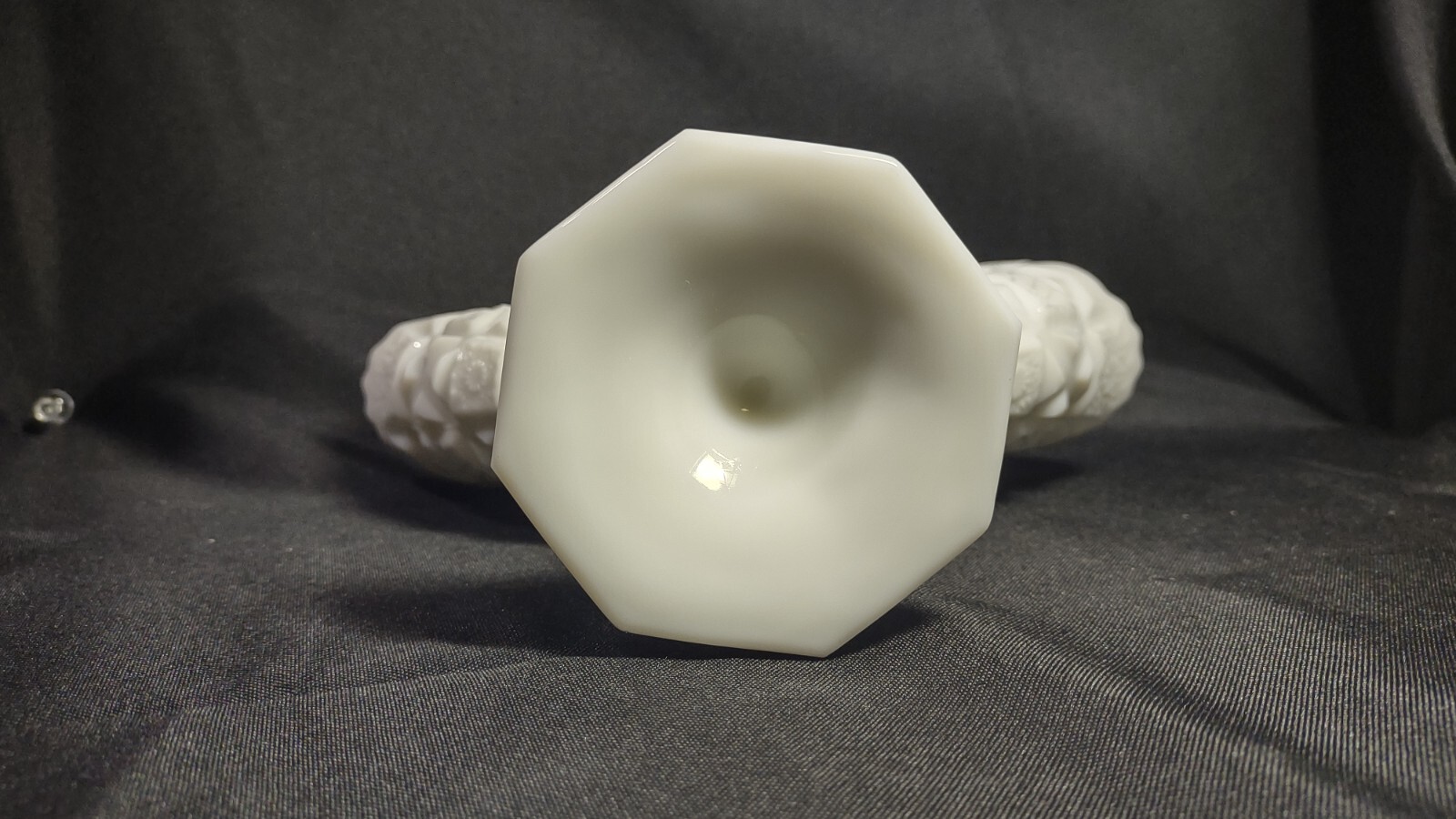 Vintage Westmorland 8” Milk Glass Napkin Holder Cut Glass eBay