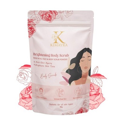 Kimayra Natural Rose Petal Face & Body Scrub For Brightening Skin, Help in Reduc