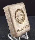 Vintage Hoover & Strong 10 oz Poured Silver Ingot Bar (Early 'OZS' Variety) #248